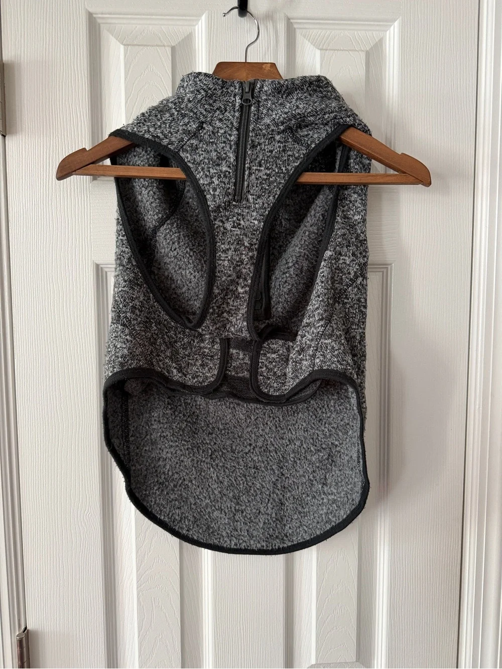 Kurgo Large Gray Marled Fleece Dog Jacket Reflective Zip Winter Coat